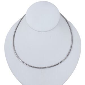 Omega Link Chain Necklace | Estate Italian Sterling Silver 925 | 16"-18"